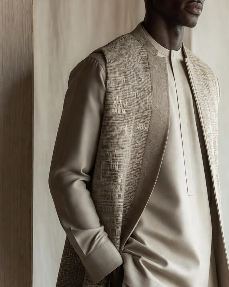 Classic Midnight Crepe Kaftan